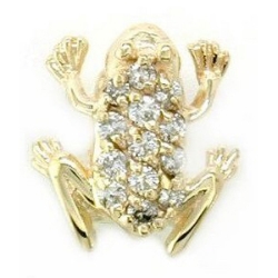 N587 14K DIAMOND FROG SLIDE 